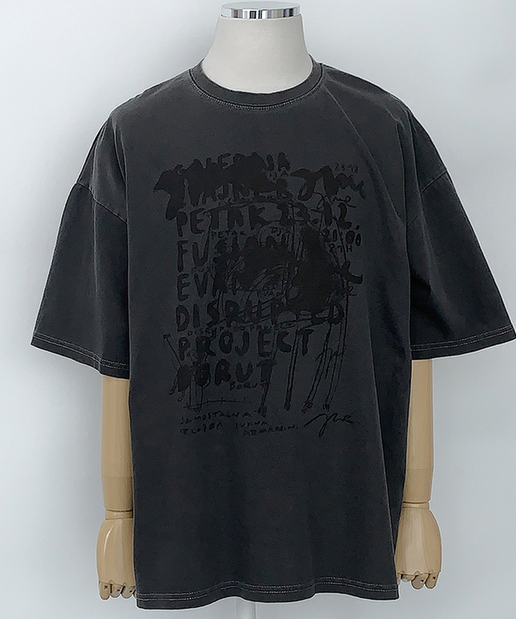 半袖Tシャツ ドリップピグメント半袖Tシャツ