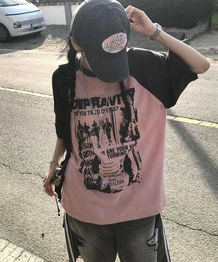 半袖Tシャツ ラグラン半袖Tシャツ PINK