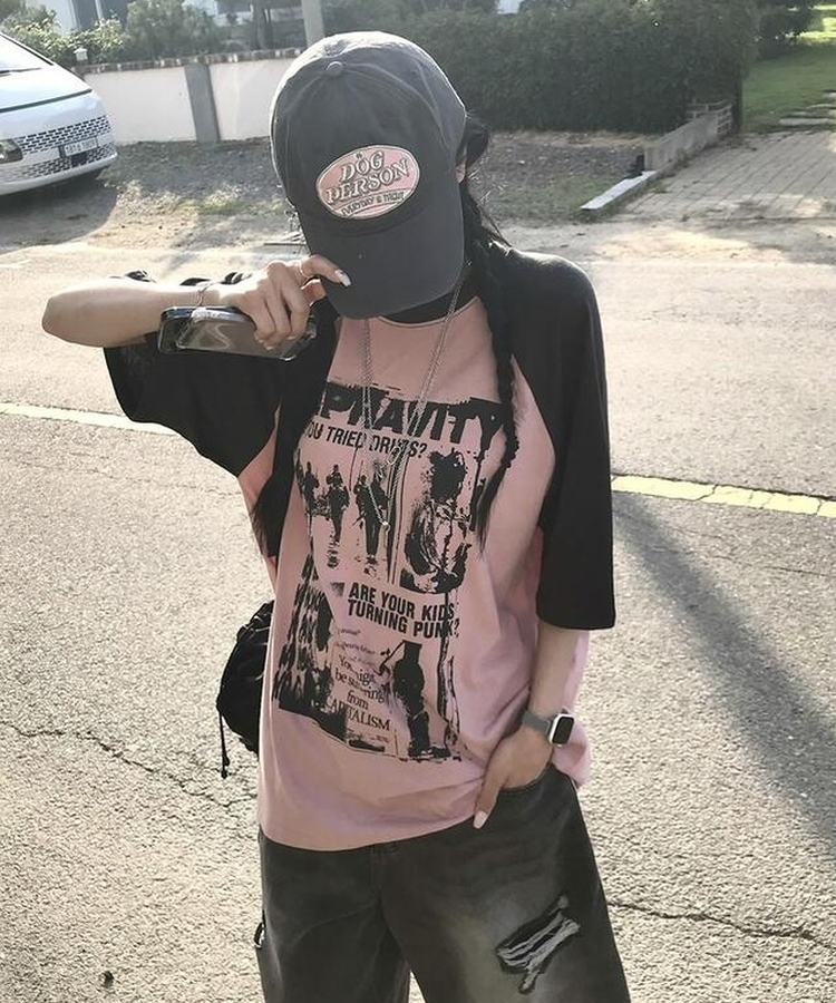 半袖Tシャツ ラグラン半袖Tシャツ PINK