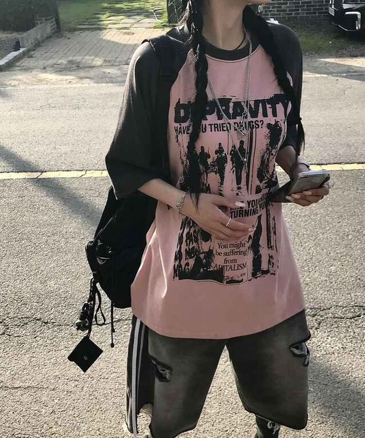 半袖Tシャツ ラグラン半袖Tシャツ PINK