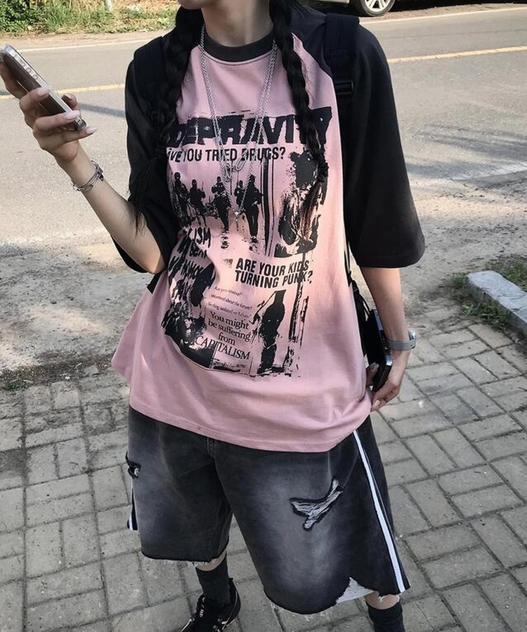 半袖Tシャツ ラグラン半袖Tシャツ PINK