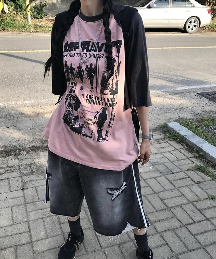 半袖Tシャツ ラグラン半袖Tシャツ PINK