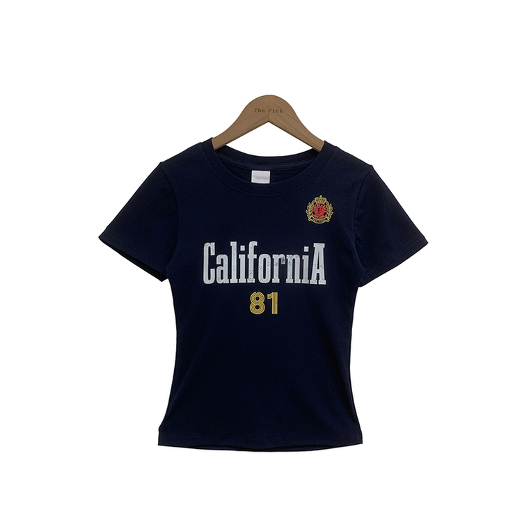 半袖Tシャツ スリムレタリング半袖Tシャツ