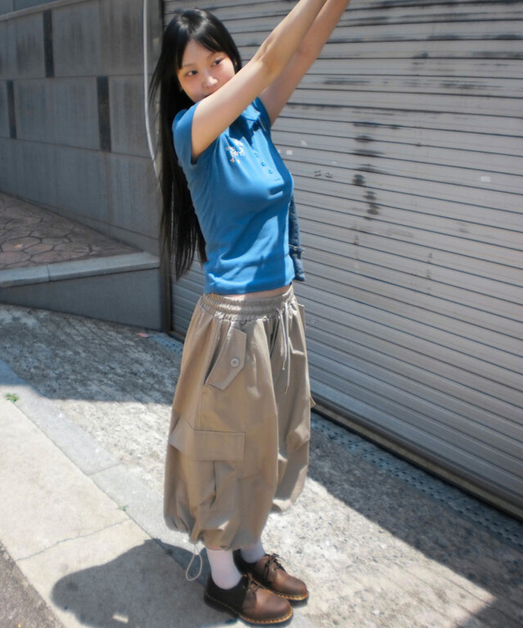半袖Tシャツ スタープリンティング半袖Tシャツ BLUE