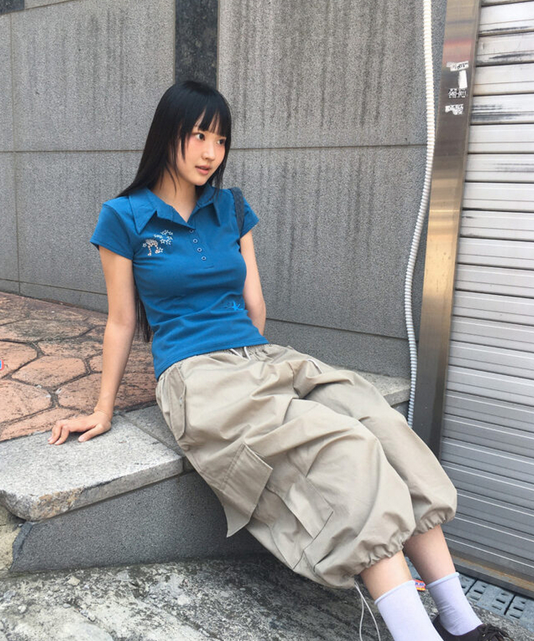 半袖Tシャツ スタープリンティング半袖Tシャツ BLUE