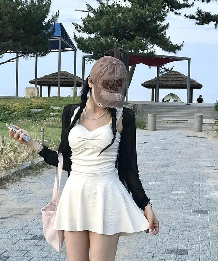 カーディガン シースルーボレロカーディガン(5color) BLACK