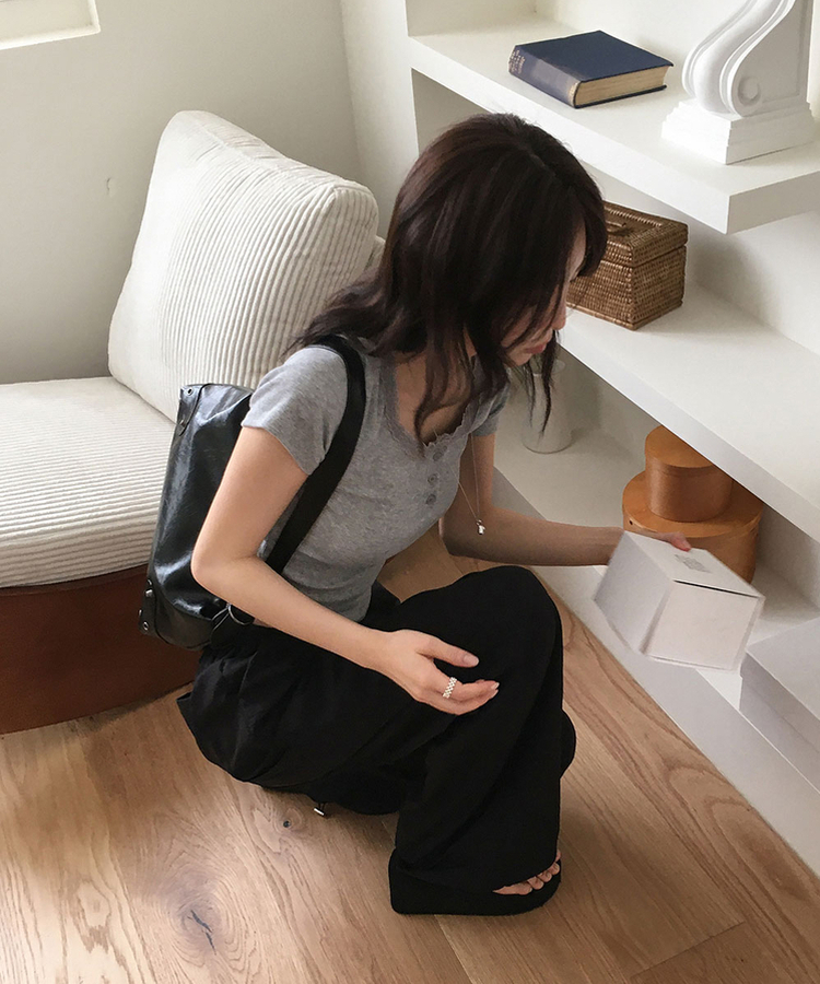 レザービンテージショルダーミニバッグ BLACK