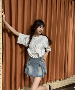 サイドリボンデニムミニスカート｜ミニスカート｜韓国