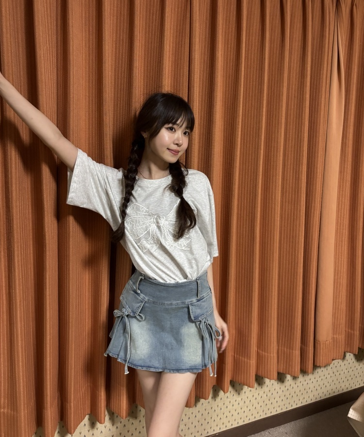 サイドリボンデニムミニスカート｜ミニスカート｜韓国