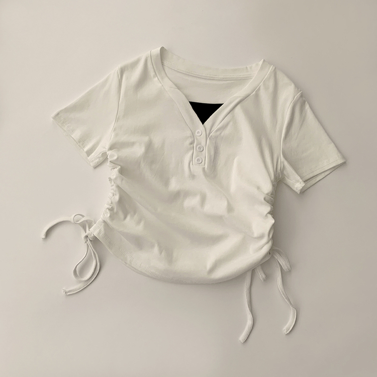 半袖Tシャツ サイドシャーリング半袖Tシャツ