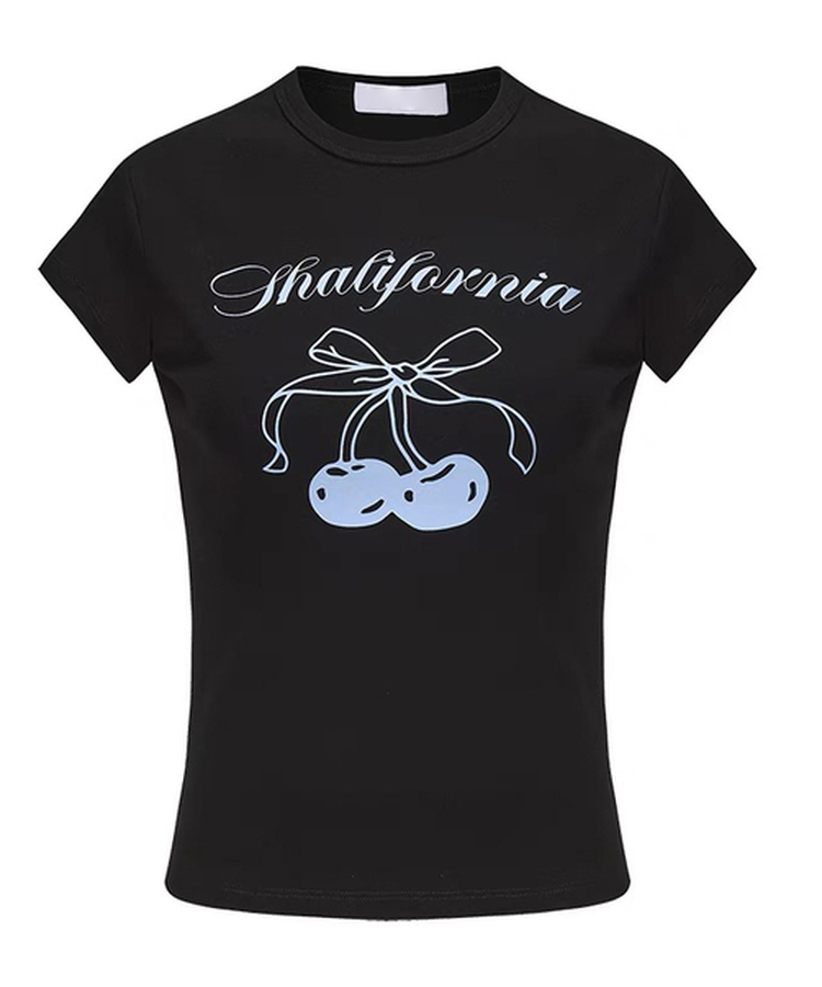 スリムチェリー半袖Tシャツ