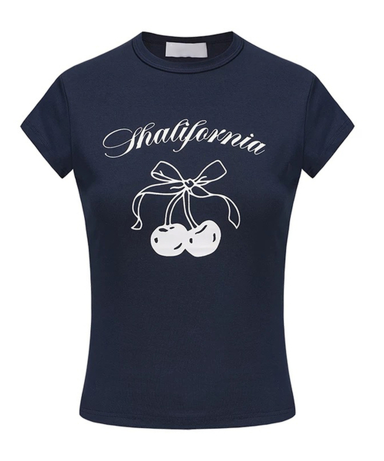 スリムチェリー半袖Tシャツ