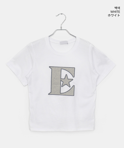 チェックワッペン半袖Tシャツ