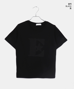 チェックワッペン半袖Tシャツ