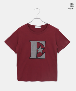 チェックワッペン半袖Tシャツ