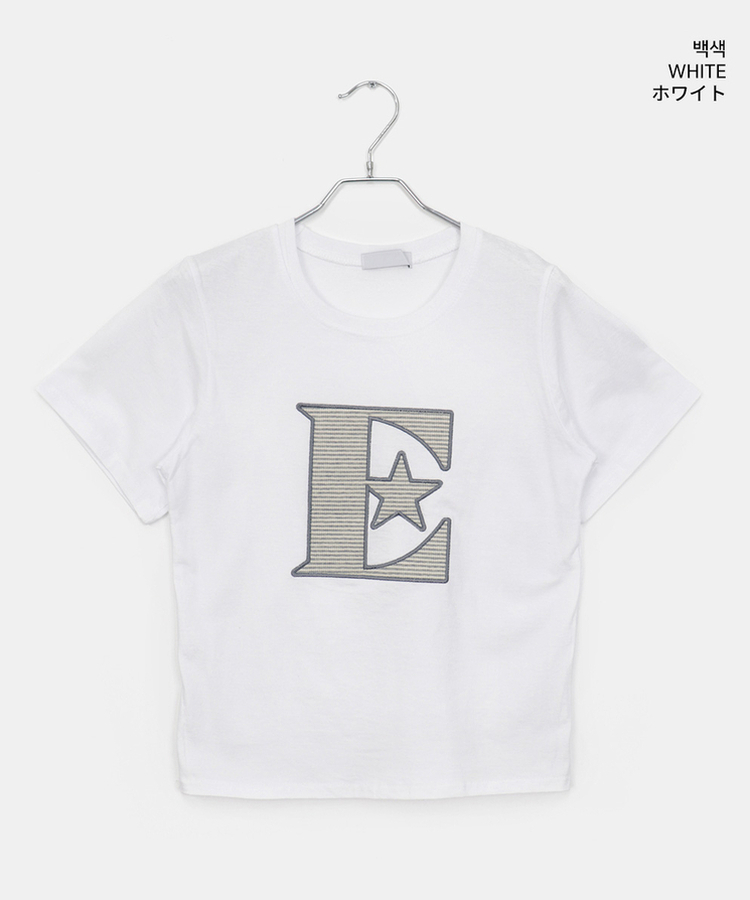 チェックワッペン半袖Tシャツ
