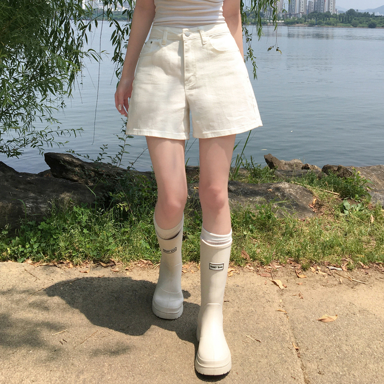 スパンコットンベーシックパンツ WHITE