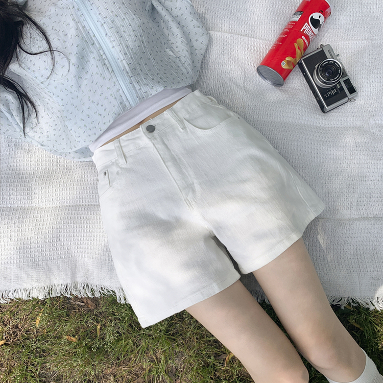 スパンコットンベーシックパンツ WHITE