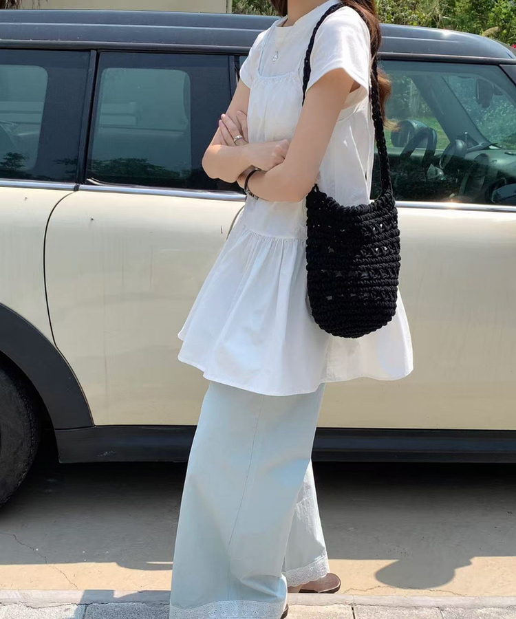 ラタンミニバッグ(6color) BLACK