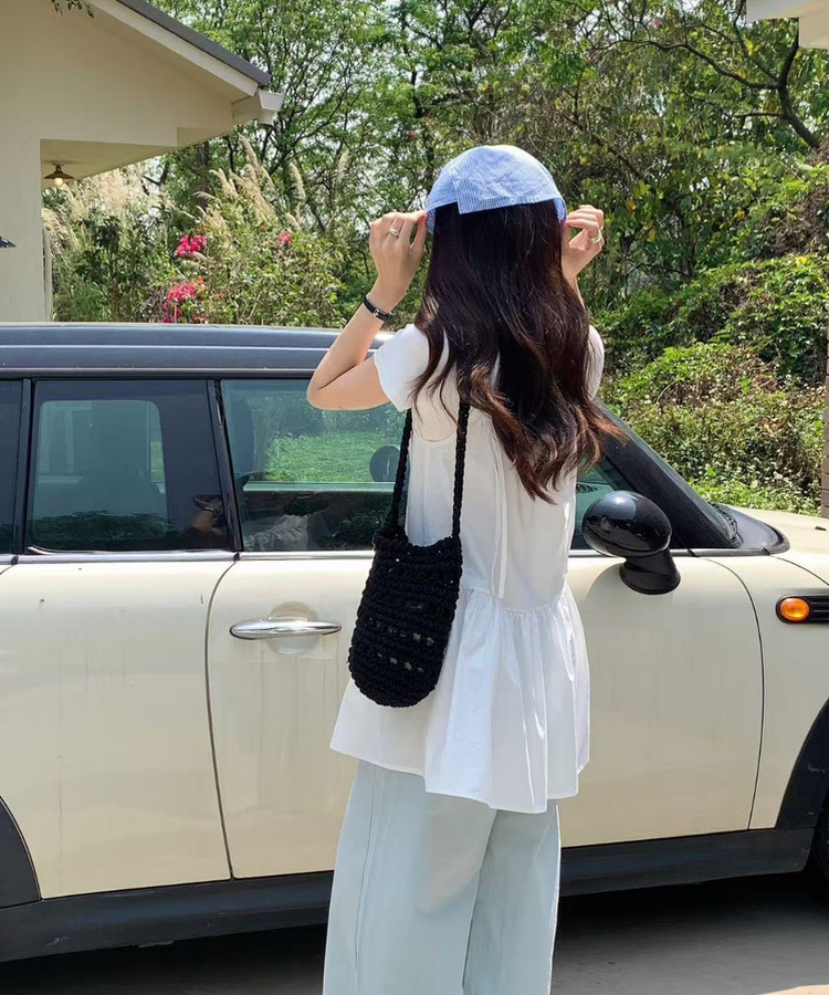 ラタンミニバッグ(6color) BLACK