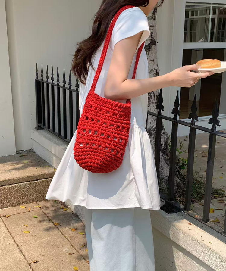 ラタンミニバッグ(6color) RED