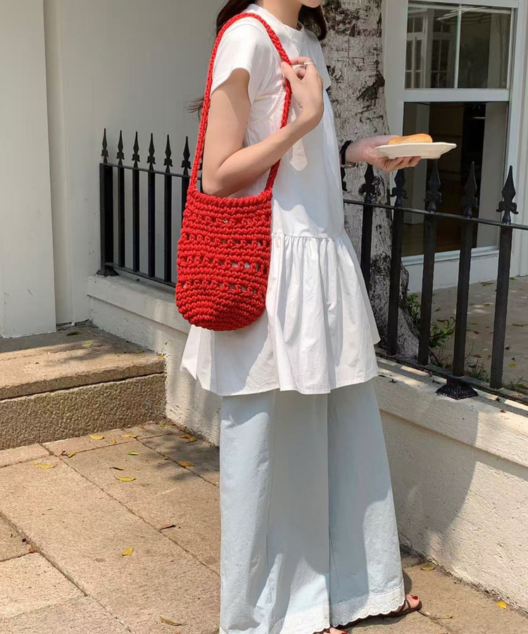 ラタンミニバッグ(6color) RED