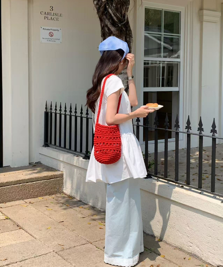 ラタンミニバッグ(6color) RED