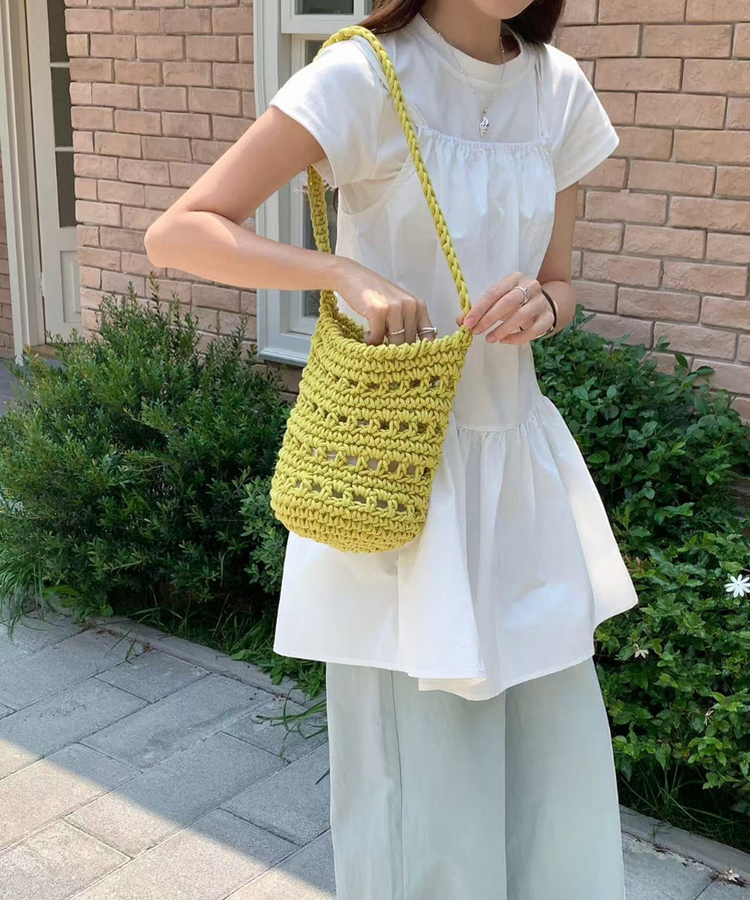 ラタンミニバッグ(6color) YELLOW