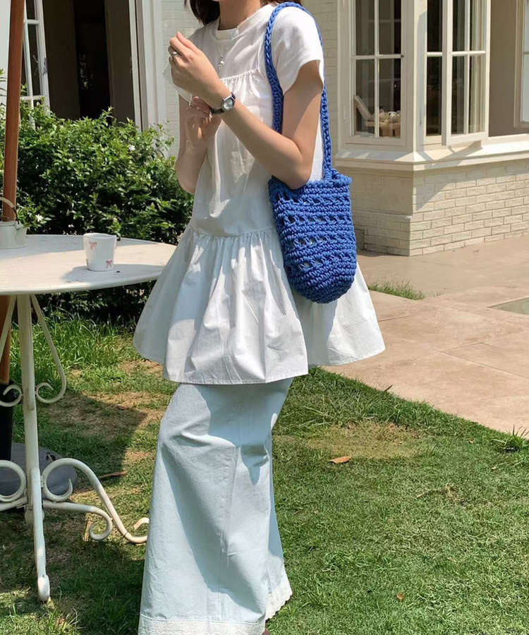 ラタンミニバッグ(6color) BLUE