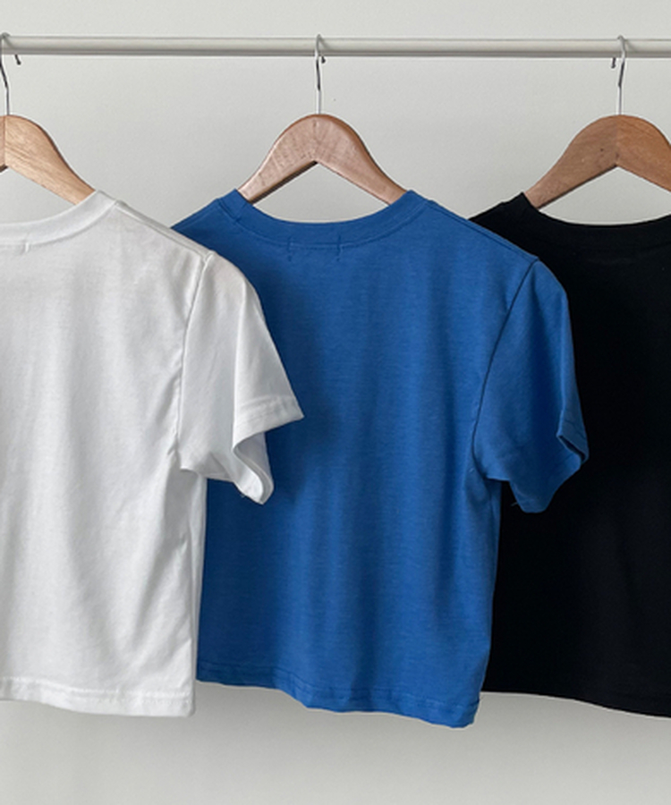 半袖Tシャツ ムードスリットクロップTシャツ