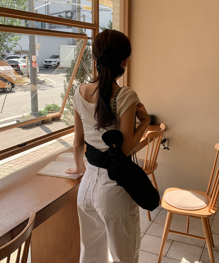 半袖Tシャツ レイヤードシースルー半袖Tシャツ IVORY