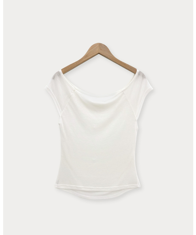 半袖Tシャツ レイヤードシースルー半袖Tシャツ