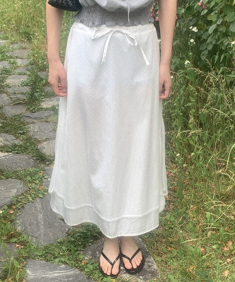 HIAND ドットロングスカート Dramatic dot skirt - HIAND