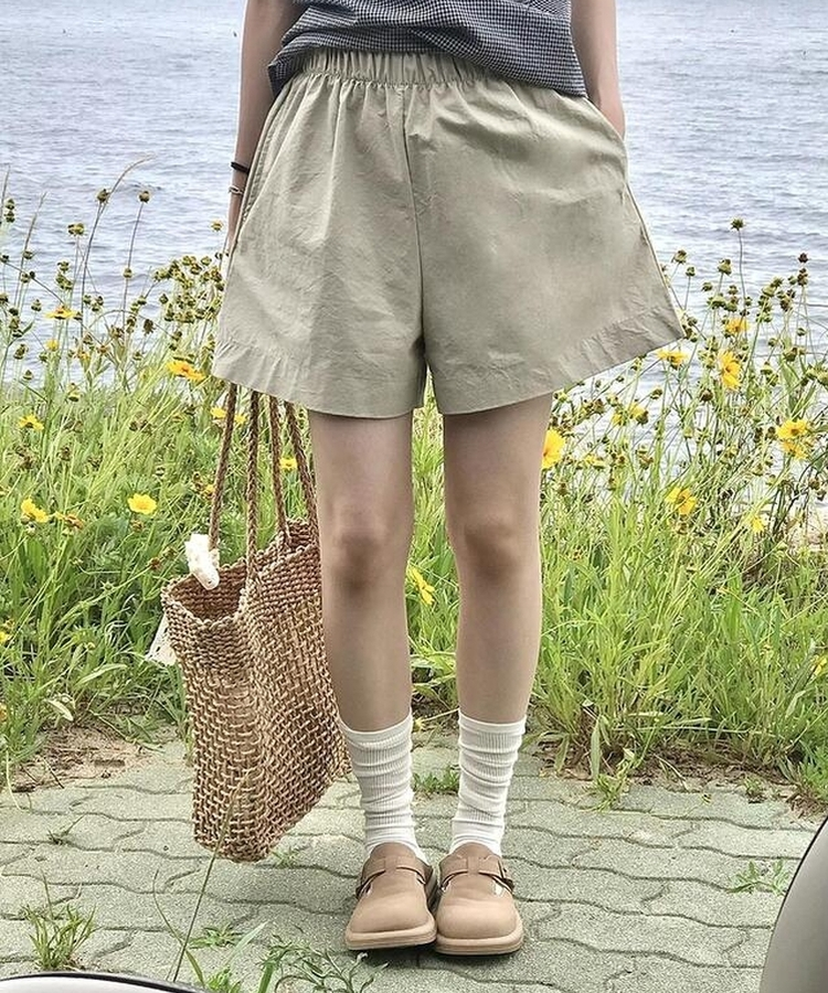 バッグ リボンラタンショルダーバッグ BROWN