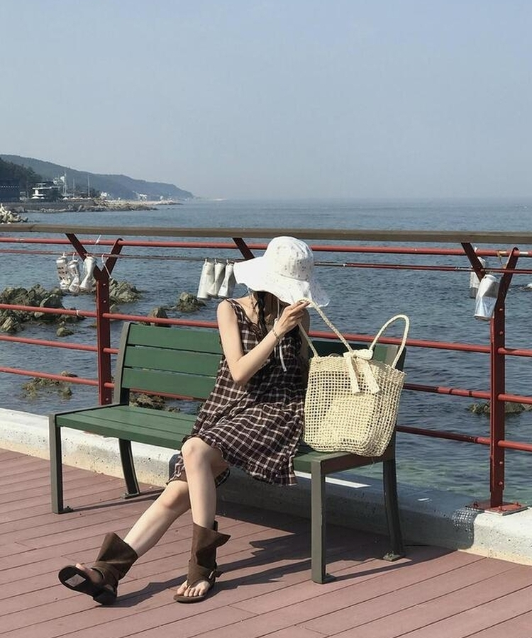 バッグ リボンラタンショルダーバッグ BEIGE