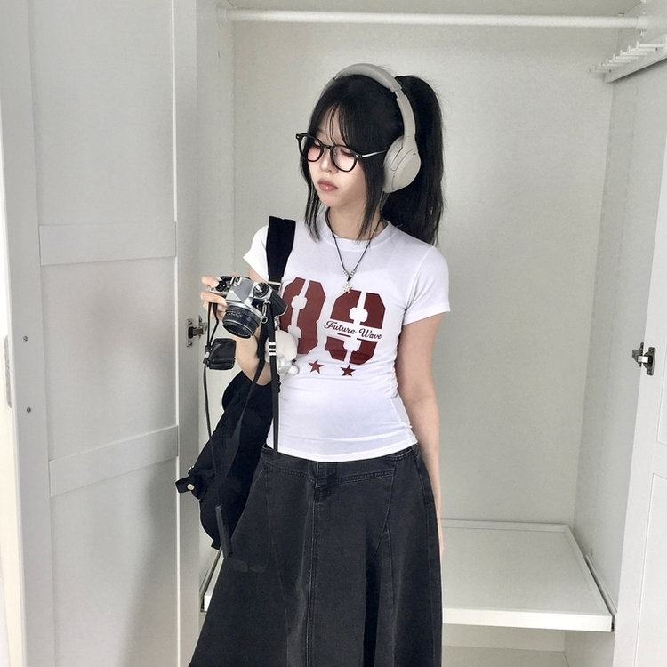 半袖Tシャツ 88ビナンバースリム半袖Tシャツ WHITE