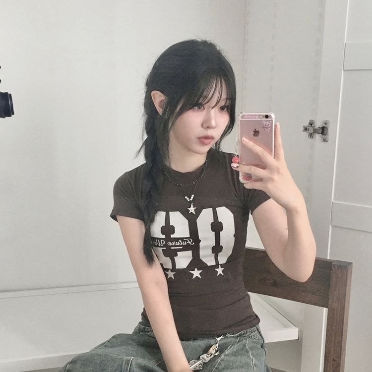 半袖Tシャツ 88ビナンバースリム半袖Tシャツ CHESTNUT BROWN
