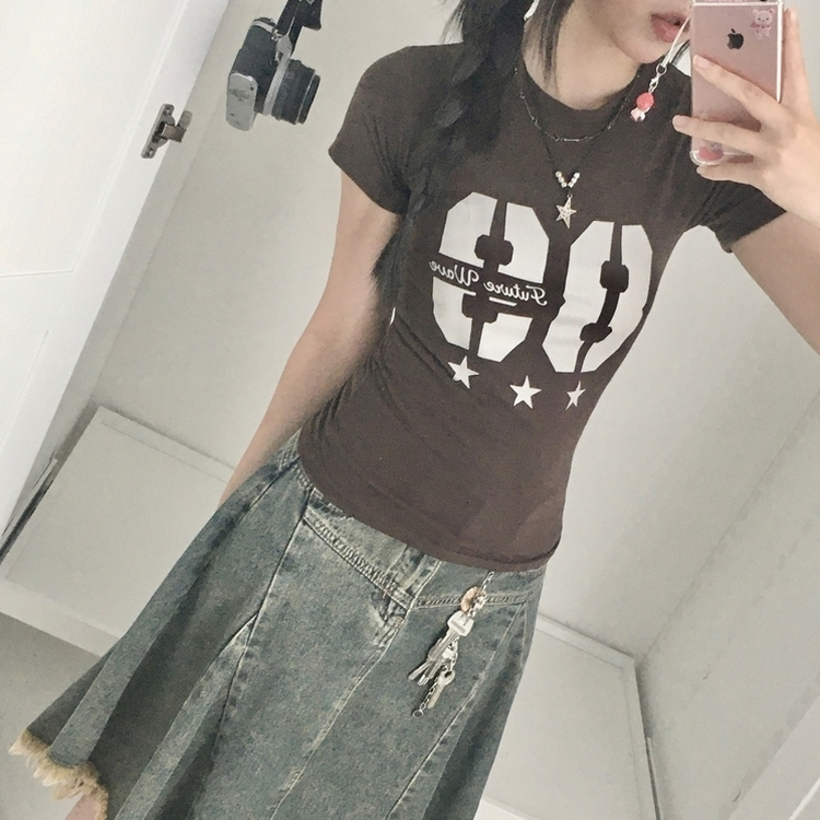 半袖Tシャツ 88ビナンバースリム半袖Tシャツ CHESTNUT BROWN