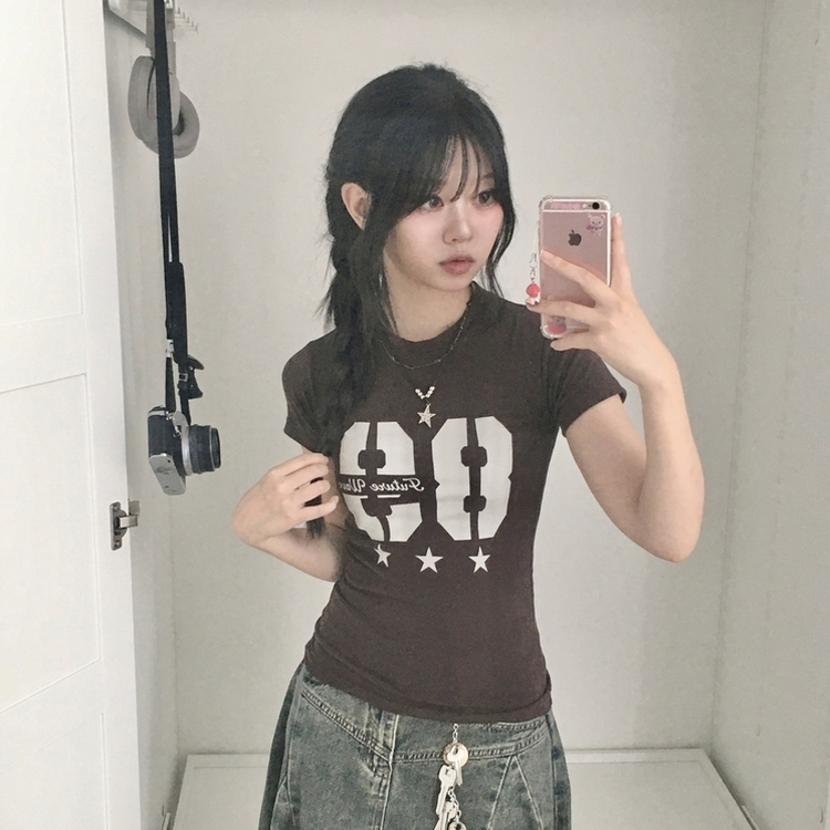半袖Tシャツ 88ビナンバースリム半袖Tシャツ CHESTNUT BROWN