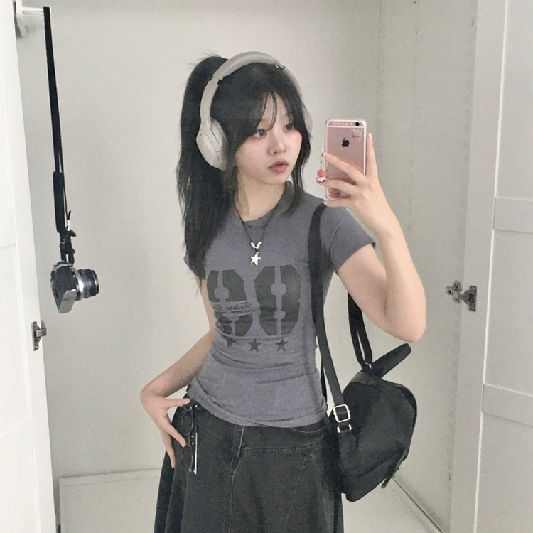 半袖Tシャツ 88ビナンバースリム半袖Tシャツ DARK GRAY