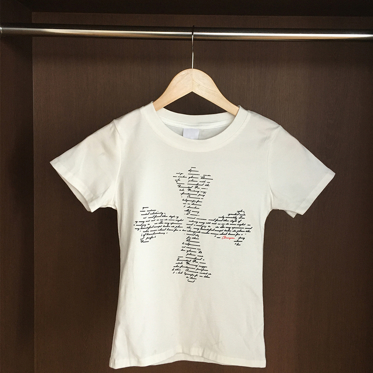 半袖Tシャツ 十字架セミクロップ半袖Tシャツ