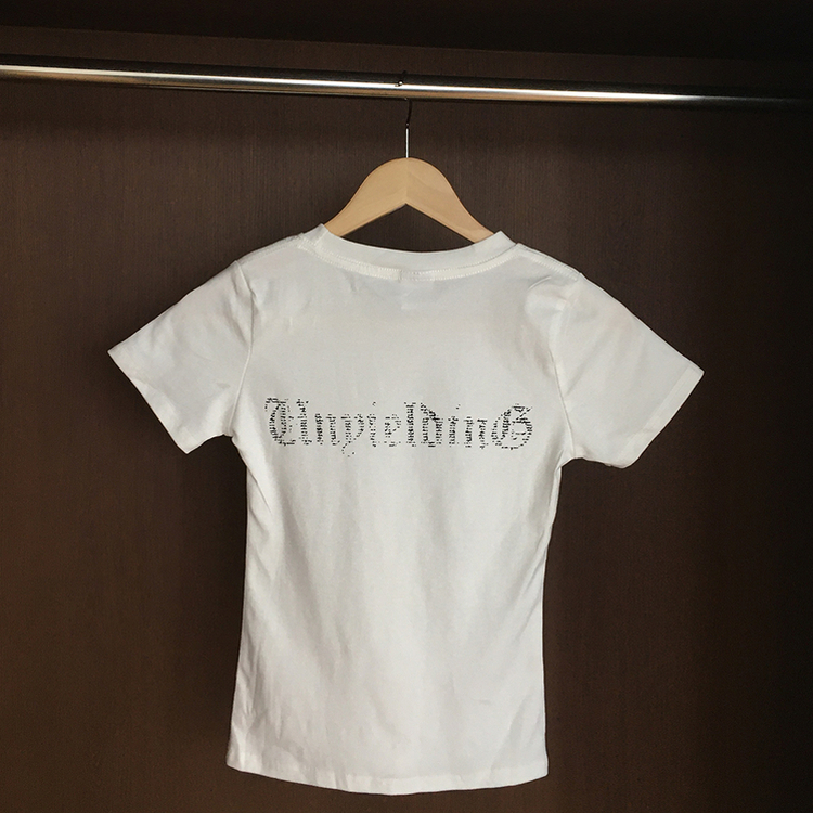 半袖Tシャツ 十字架セミクロップ半袖Tシャツ