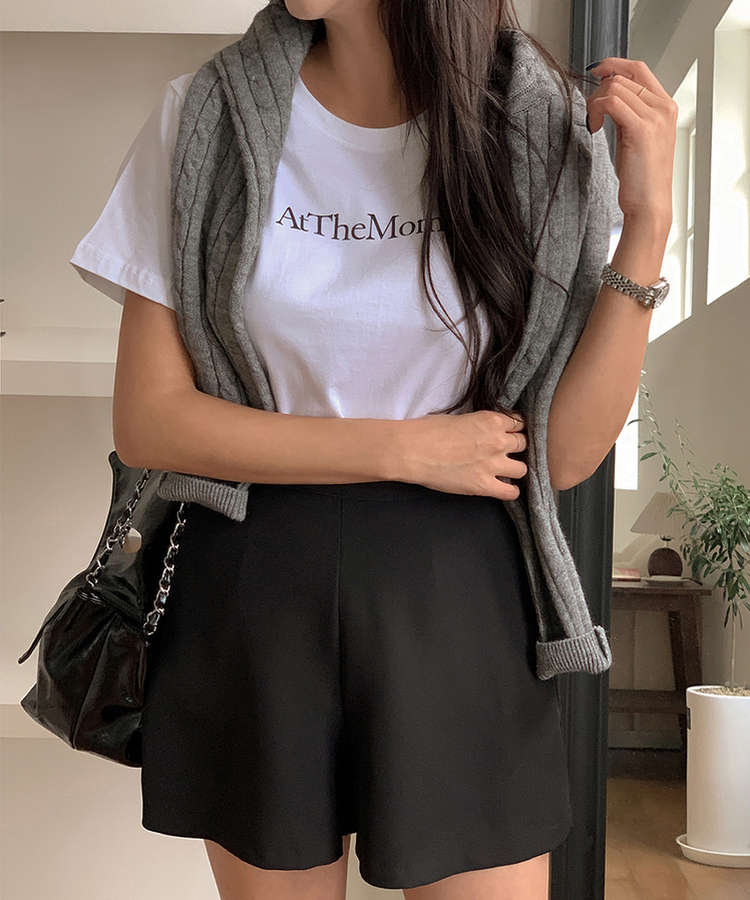 半袖Tシャツ レタリングクロップTシャツ WHITE