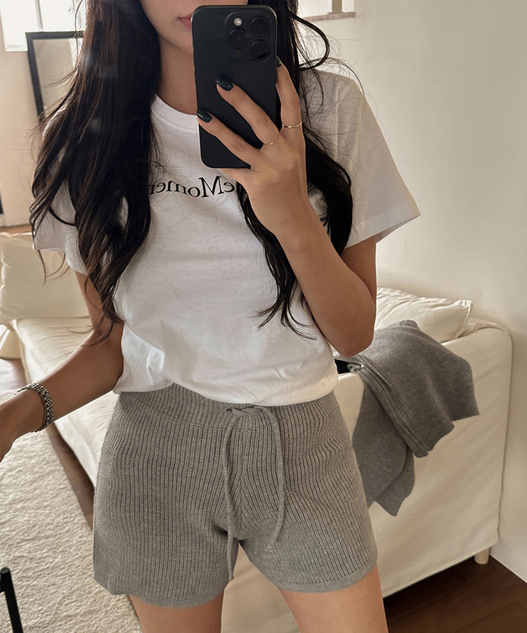 半袖Tシャツ レタリングクロップTシャツ WHITE