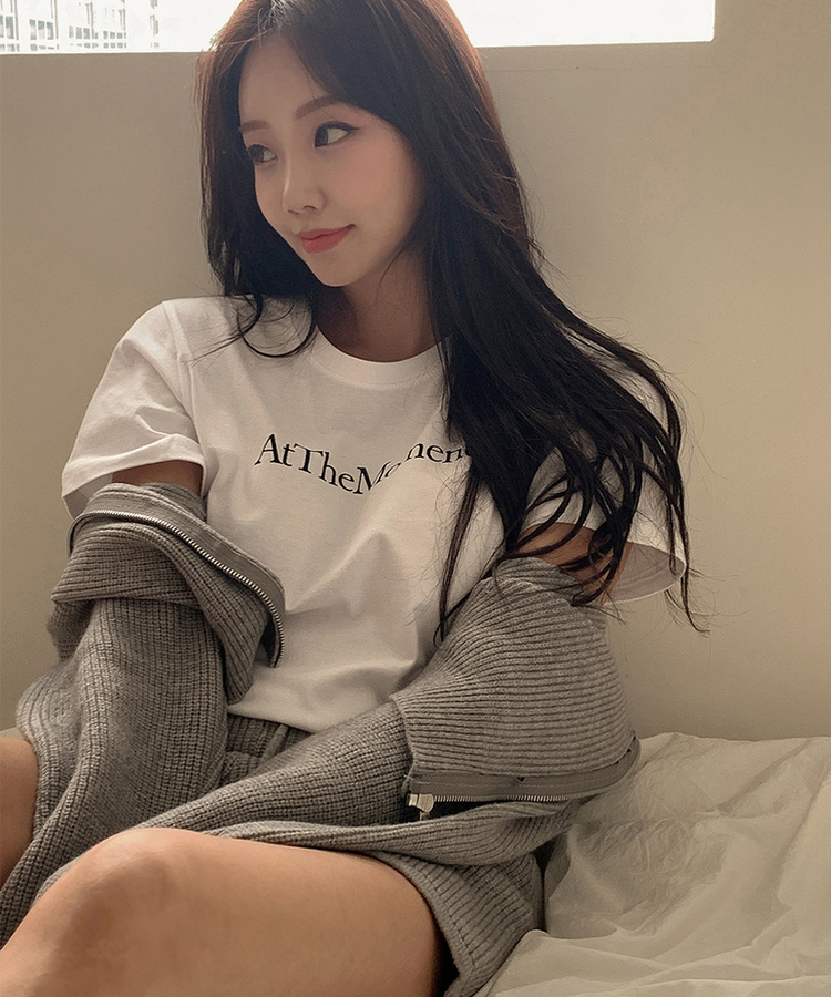 半袖Tシャツ レタリングクロップTシャツ WHITE