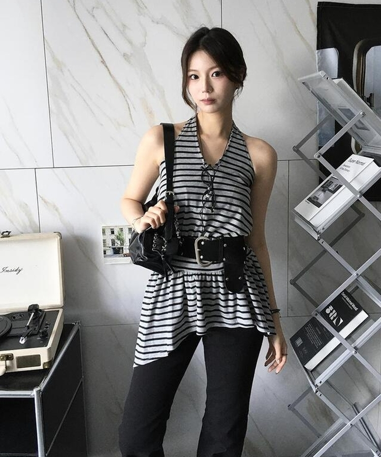 バッグ アイレットショルダーバッグ BLACK