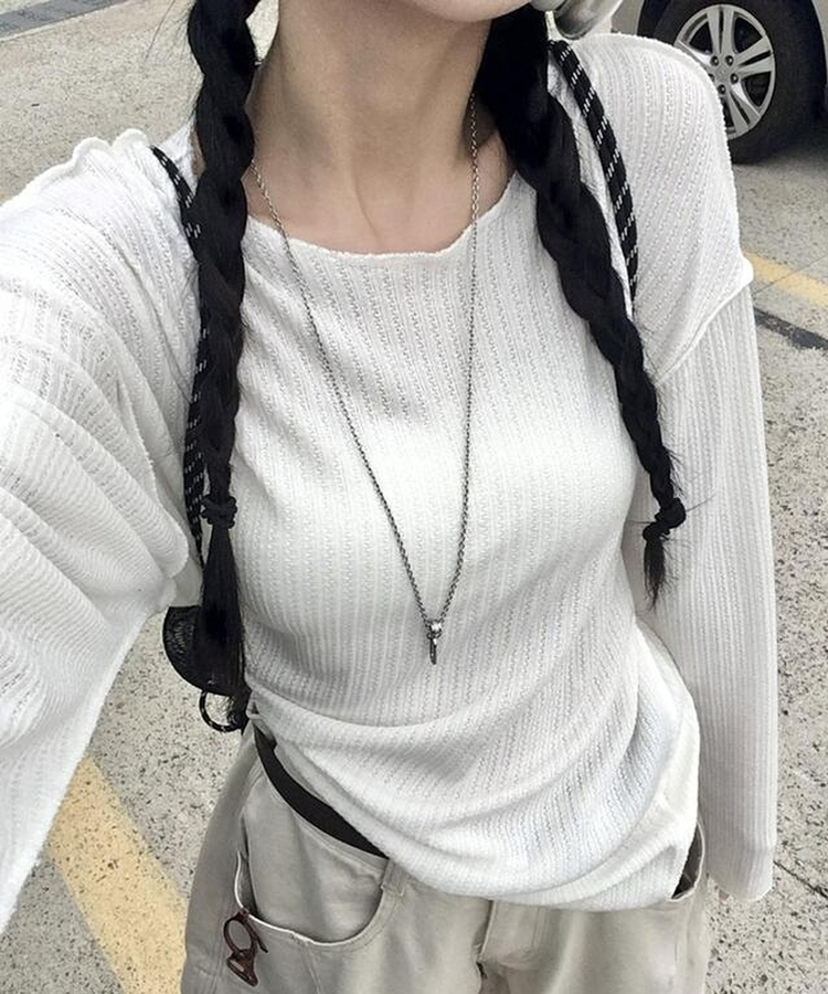 ニット シースルールーズニット IVORY