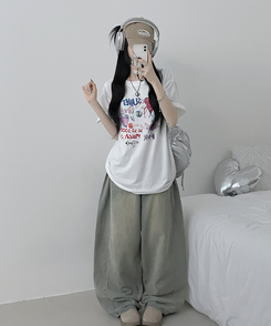 半袖Tシャツ ペインティング半袖Tシャツ IVORY