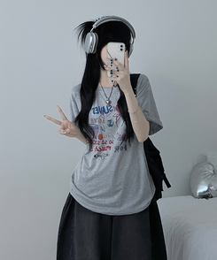半袖Tシャツ ペインティング半袖Tシャツ GREY