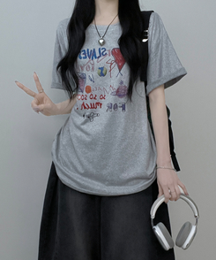 半袖Tシャツ ペインティング半袖Tシャツ GREY